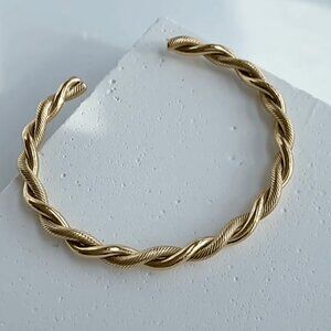 Waterproof Gold Jewelry Tarnish Free - Meivim Twisted Rope Bracelet